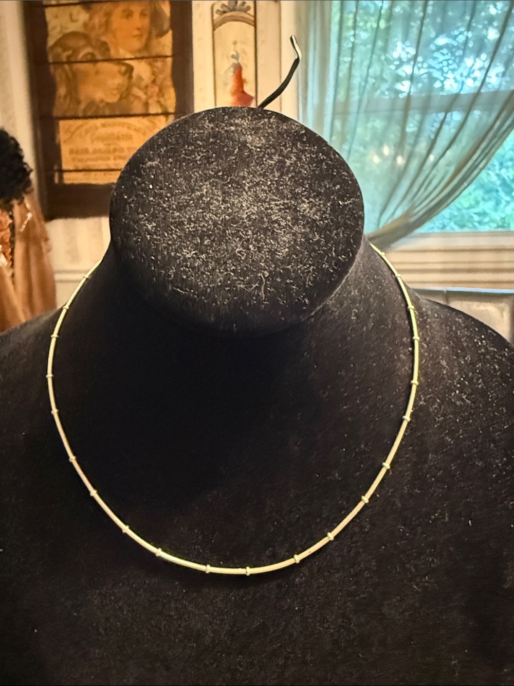 Vintage 1980s .925 Sterling Vermeil – and dot design necklace made in Italy